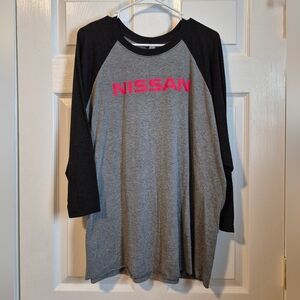 Nissan Gray and Black Raglan Shirt